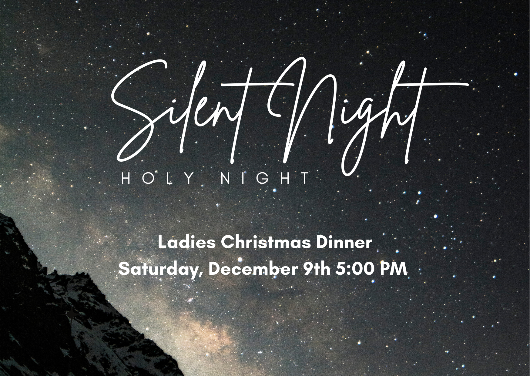 cover image for Silent Night, Holy Night - Ladies Christmas Dinner